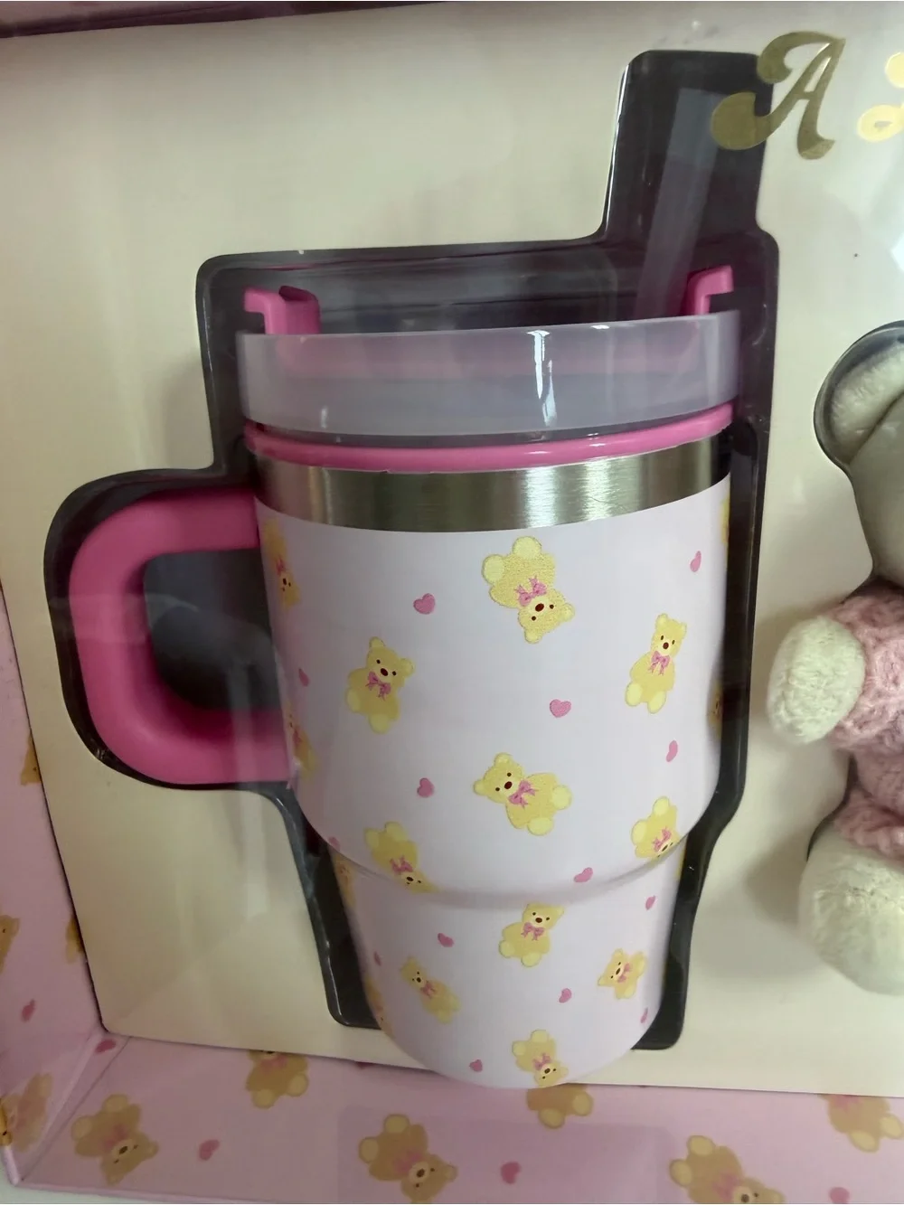 Cream Bear and Mug & Plush Set